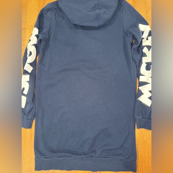 H&M Disney Sequin Mickey Mouse Hoodie Dress | Navy | Youth 14Y+ - Picture 6 of 7